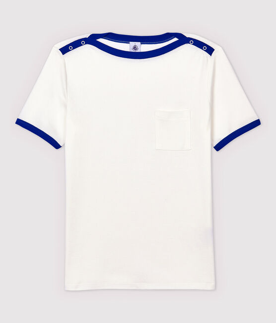 Women's Cotton T-Shirt MARSHMALLOW white/SURF blue