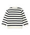 Babies' Wool/Cotton Jumper MARSHMALLOW white/SMOKING blue