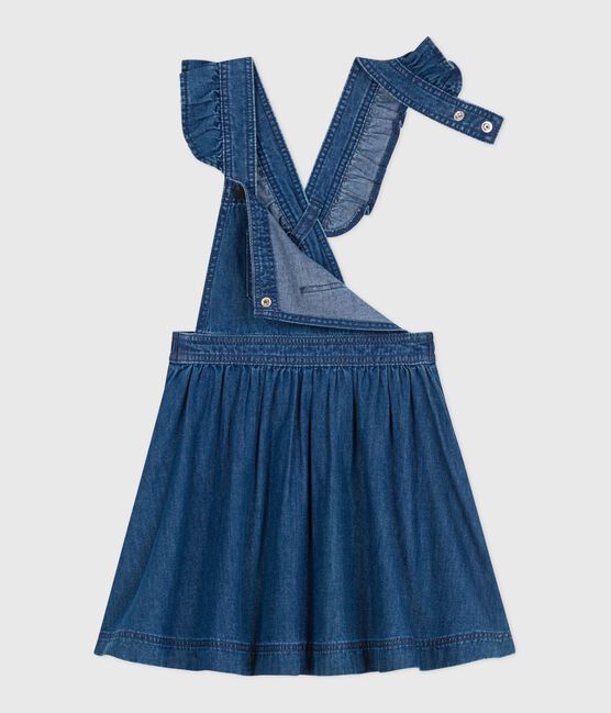 Children's denim pinafore dress DENIM MOYEN blue