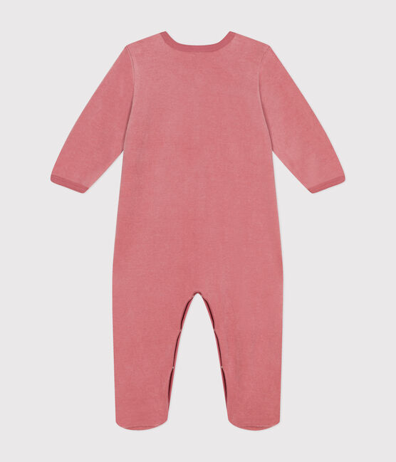 Babies' velour pyjamas ROSEWOOD pink
