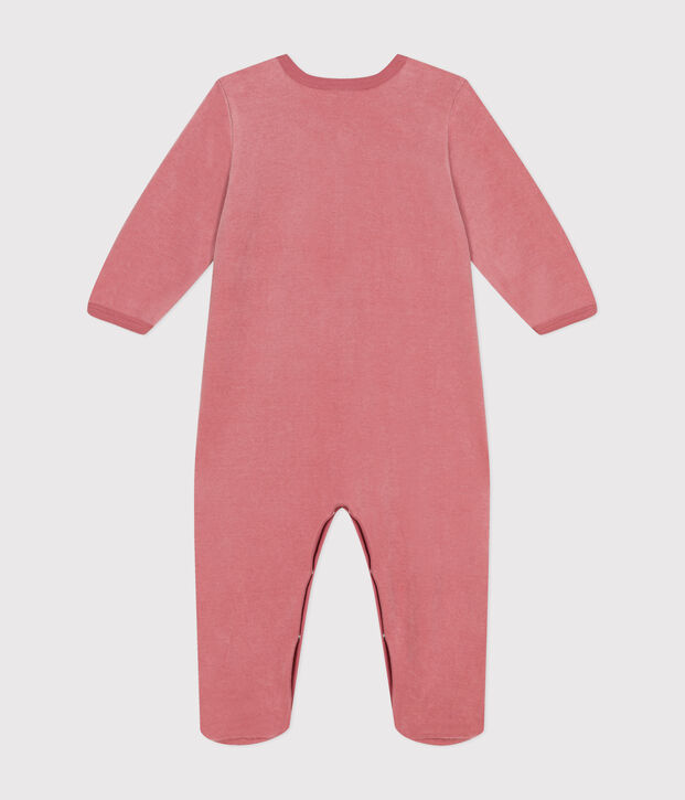 Babies' velour pyjamas pink