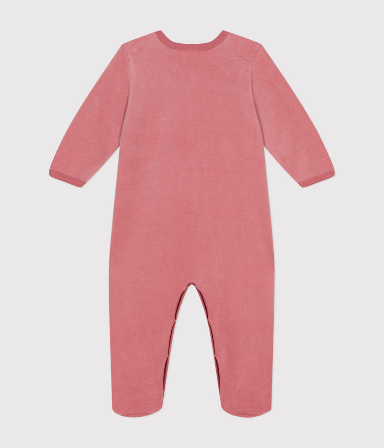 Babies' velour pyjamas pink