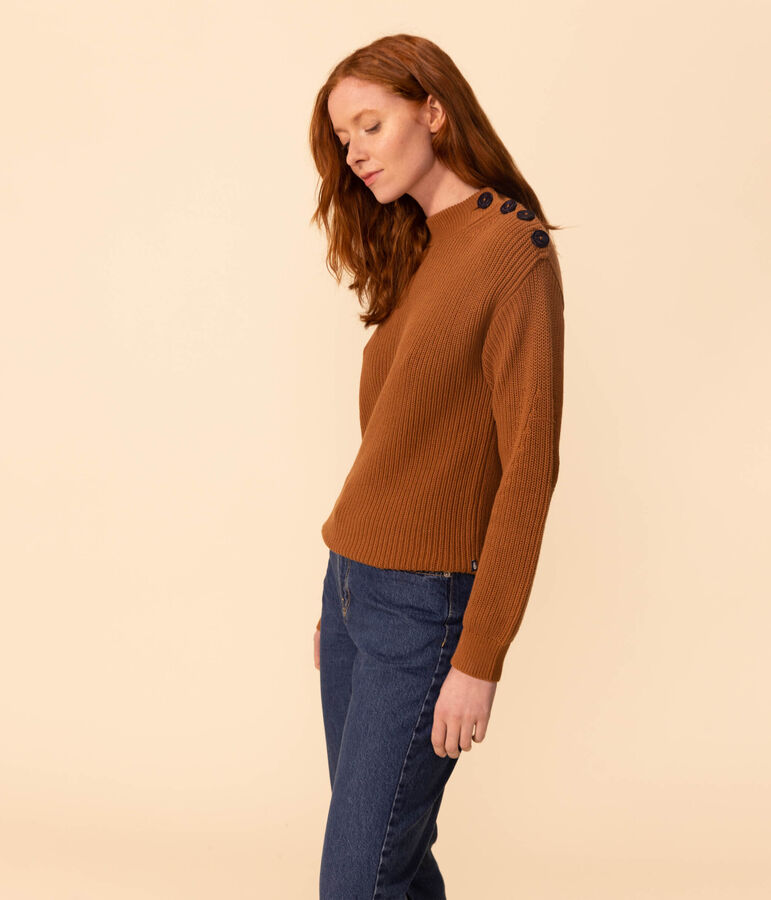 Women's Fisherman's RIb Cotton Pullover ALEZAN