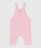 Babies' long-leg dungarees in plain cotton MARQUISE pink