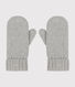 Children's knitted polar fleece-lined mittens