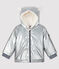 Unisex baby's warm waxed coat ARGENT grey