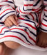 Children's stripy cotton terry bathrobe
