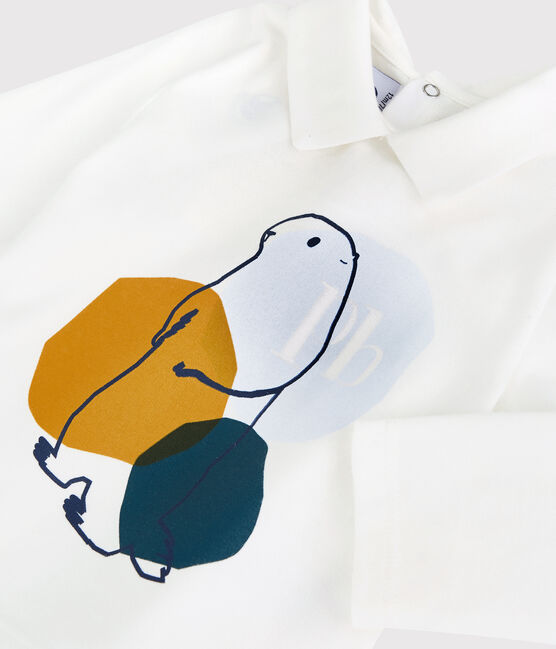 Babies' Cotton T-Shirt MARSHMALLOW white