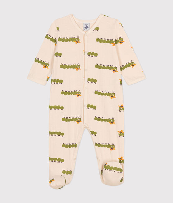 Babies' Cotton Animal Print Pyjamas AVALANCHE white/MULTICO