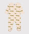 Babies' Cotton Animal Print Pyjamas AVALANCHE white/MULTICO
