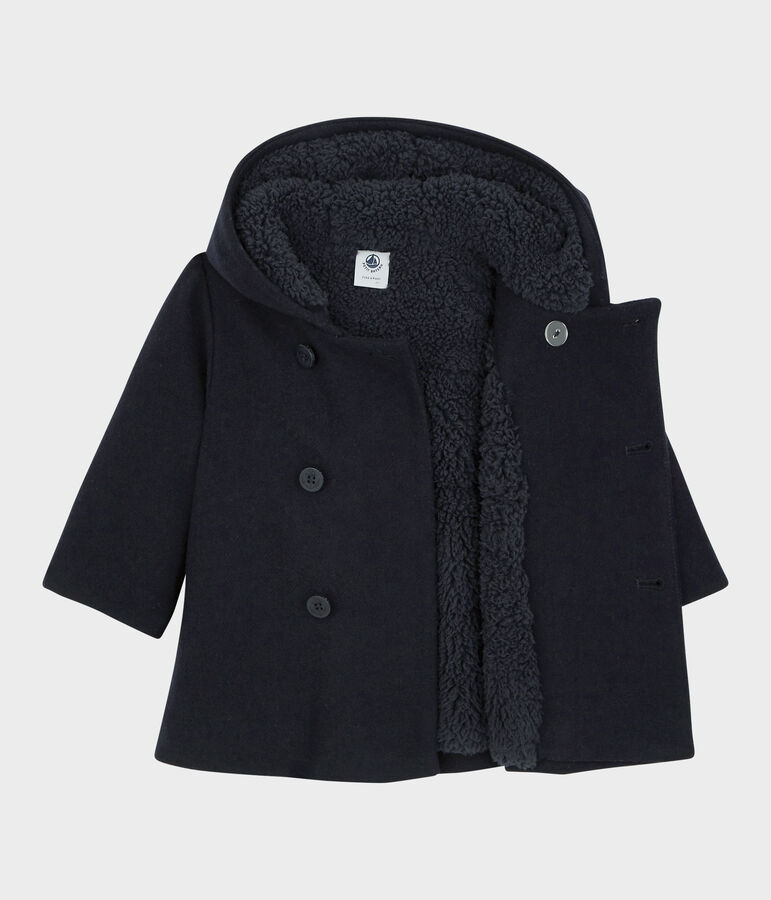 Babies' Wool Pea Coat SMOKING blue
