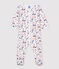 Babies' Paris Organic Cotton Fleece Sleepsuit MARSHMALLOW white/MULTICO white