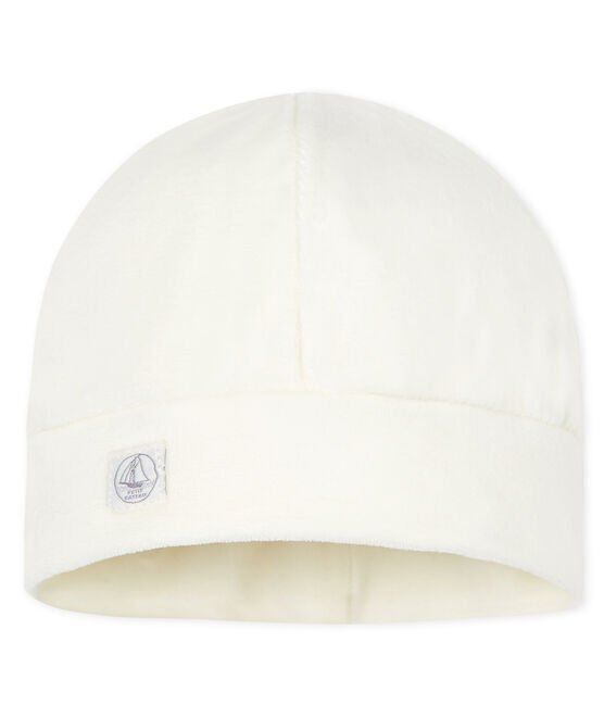Newborn Babies' Rib Knit Bonnet MARSHMALLOW white