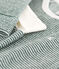 Children's Unisex Pinstriped Cotton Terry Pyjamas VALLEE green/MARSHMALLOW white