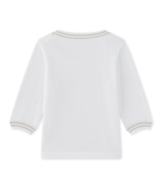 Baby boy's knit sweater MARSHMALLOW white