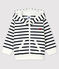 Baby Boys' Jersey Hoodie MARSHMALLOW white/SMOKING blue