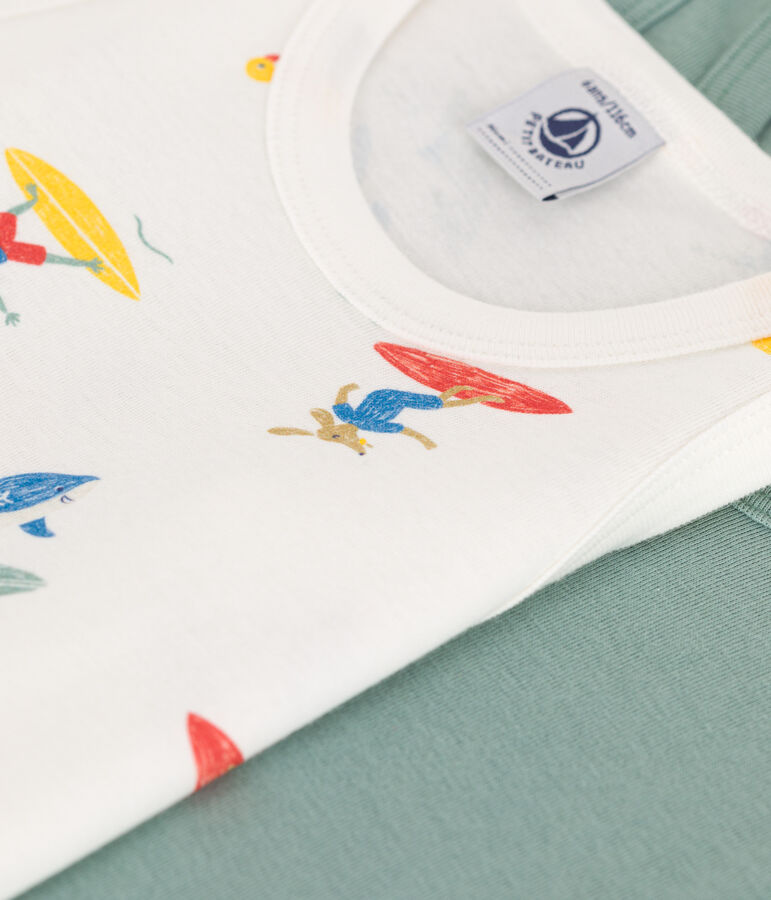 Children's cotton surfer print tank tops - 2-pack multicolor