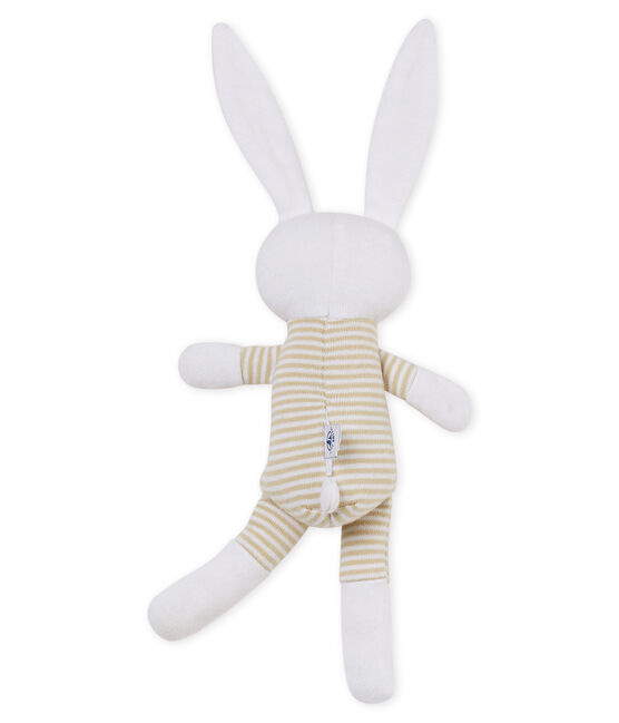 Unisex baby rabbit rattle comforter PERLIN beige/MARSHMALLOW white