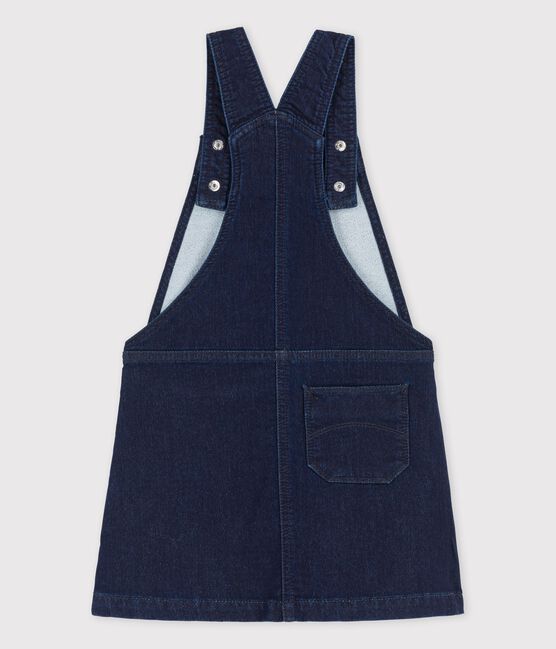 Girls' Denim Dungaree Dress DENIM BLEU FONCE blue