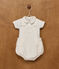 Babies' two-piece set in cotton/linen with embroidered details multicolor