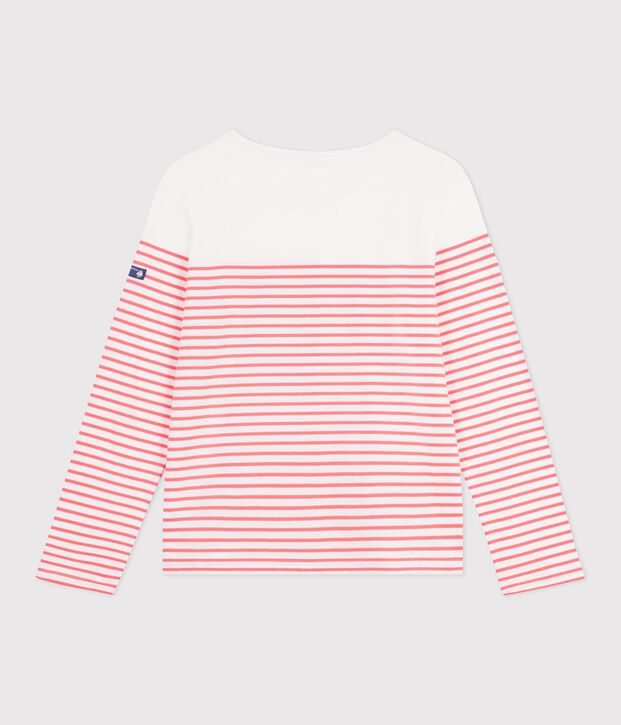 Women's stripy cotton Breton top pink/pink
