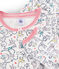 Girls' Ribbed Pyjamas MARSHMALLOW white/MULTICO white