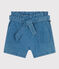 Girls' Light Denim Shorts DENIM CLAIR blue