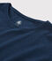 Women's Plain Linen and Cotton Blend T-Shirt MEDIEVAL blue