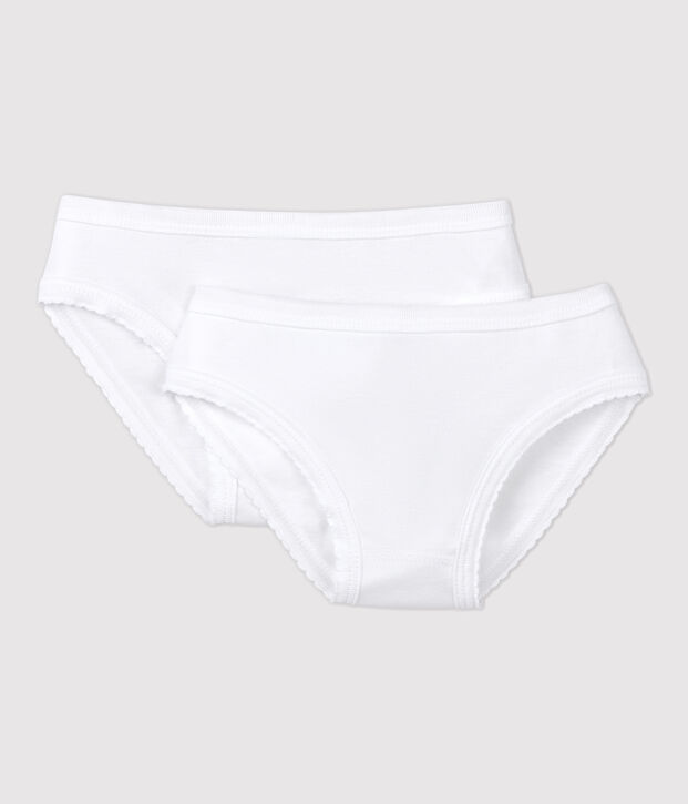 Girls' White Knickers - 2-Pack multicolor