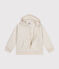 Children's unisex quilted tube knit zipped hoodie MONTELIMAR CHINE beige
