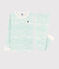 Boys' Green Snugfit Wave Print Cotton Pyjamas MARSHMALLOW white/VERT