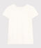 Women's Straight Round-Neck Linen T-Shirt ECUME white