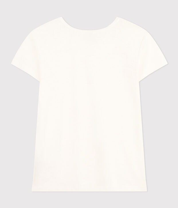 Women's Straight Round-Neck Linen T-Shirt white