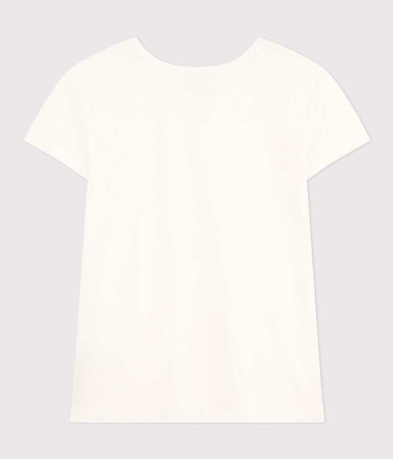 Women's Straight Round-Neck Linen T-Shirt white