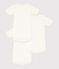 Pack of short-sleeved plain cotton bodies for babies multicolor