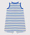 Babies' Striped Rib-Knit Playsuit AVALANCHE blue/PERSE white