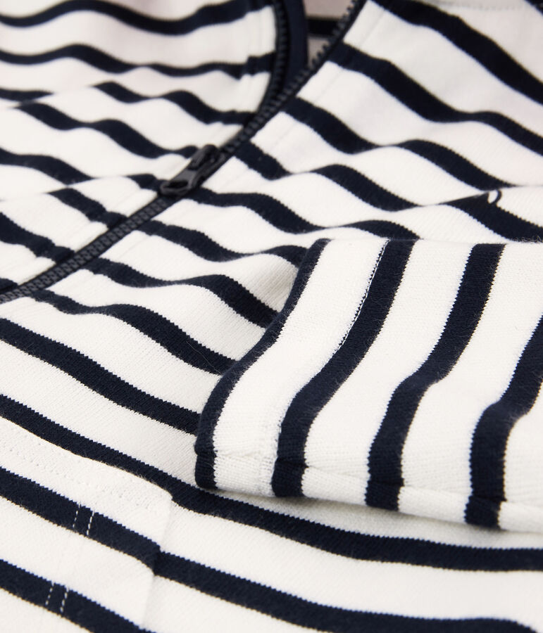 Unisex Children's Cotton Hoodie white/blue