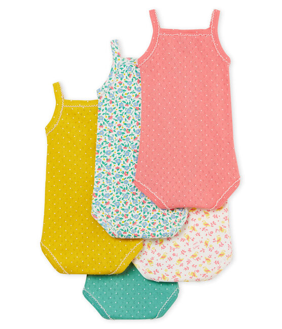 Baby Girls' Bodysuits with Straps - Set of 5 variante 1