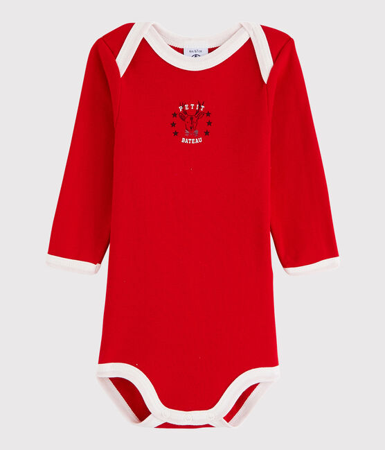 Baby Boys' Long-Sleeved Bodysuit FROUFROU red