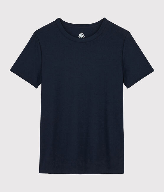 Women's Sea Island cotton T-shirt MARINE blue
