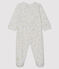 Babies' Velour Sleepsuit MARSHMALLOW white/MULTICO white