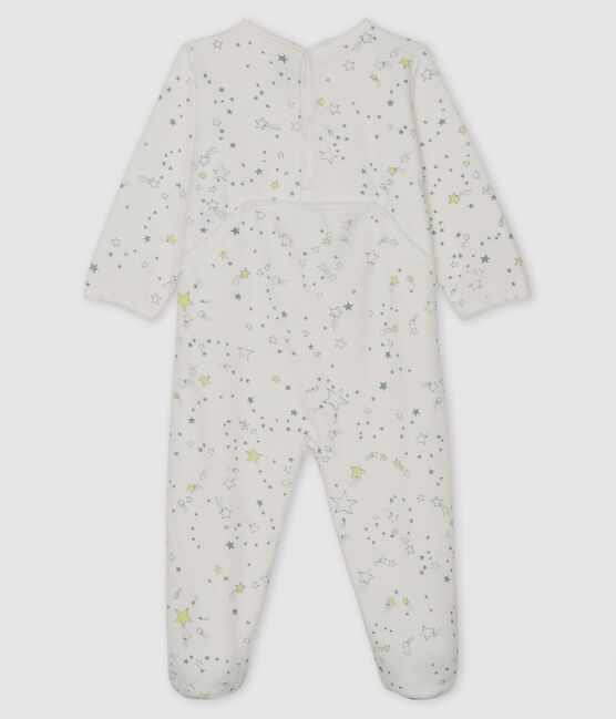 Babies' Velour Sleepsuit MARSHMALLOW white/MULTICO white