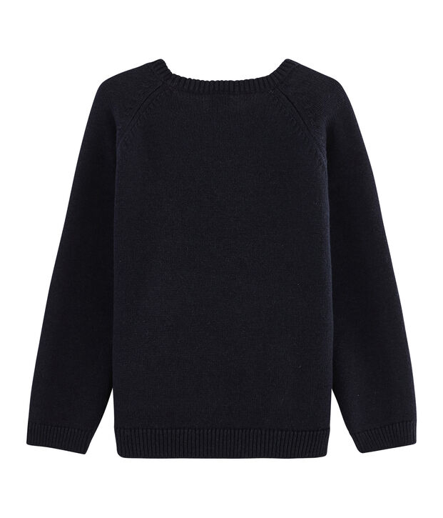 Boys' Wool and Cotton Knit Pullover SMOKING