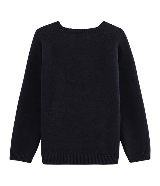 Boys' Wool and Cotton Knit Pullover SMOKING blue