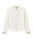 Girls' Quilted Tube Knit Cardigan