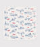 Paris print cotton and terry baby wipes MARSHMALLOW white/MULTICO white