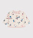 Babies' long-sleeved fine jersey T-shirt