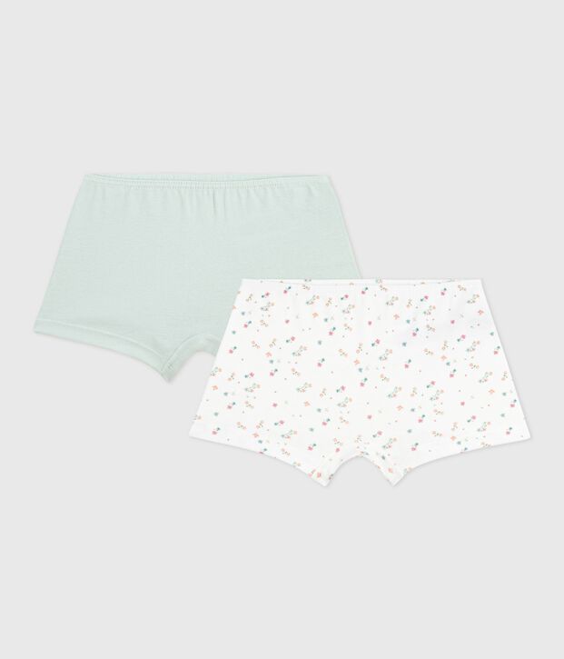 Pack of floral-print cotton shorties for children multicolor