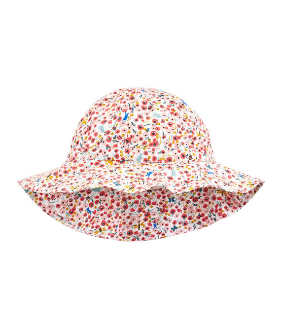 Girls' Sun hat MARSHMALLOW white/MULTICO white