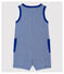 Baby Boys' Stripy Ribbed Playsuit SURF blue/MARSHMALLOW white
